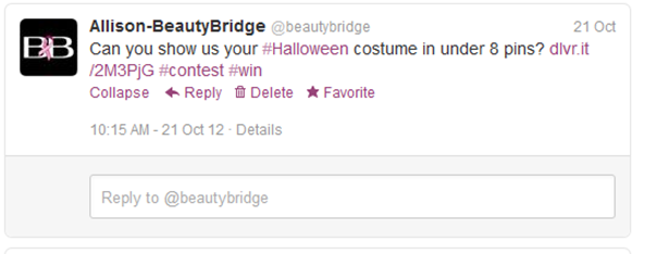 在推特上的美桥比赛促销