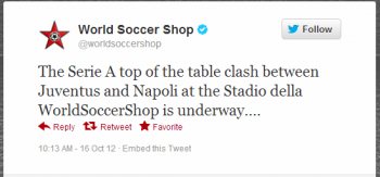 World Soccer Shop's Match of the Week campaign engages followers and keep them interested with a discount on the line.