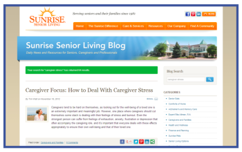 Sunrise Senior Living Content Analytics