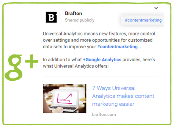 Brafton通用分析GooglePLus
