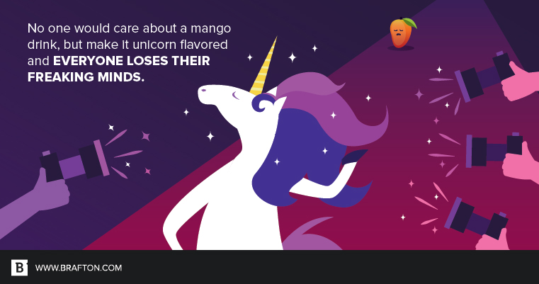 有了独角兽就没人在乎芒果了。可怜的芒果。
