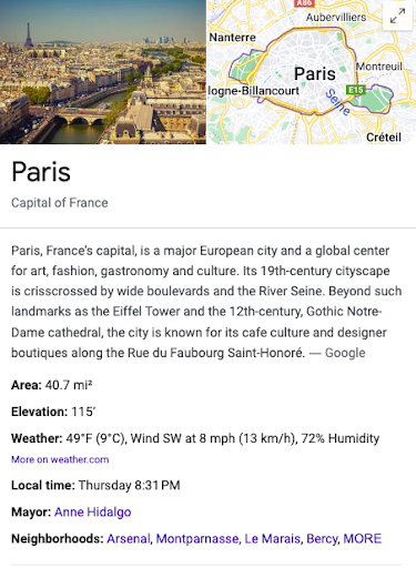 谷歌serp功能巴黎